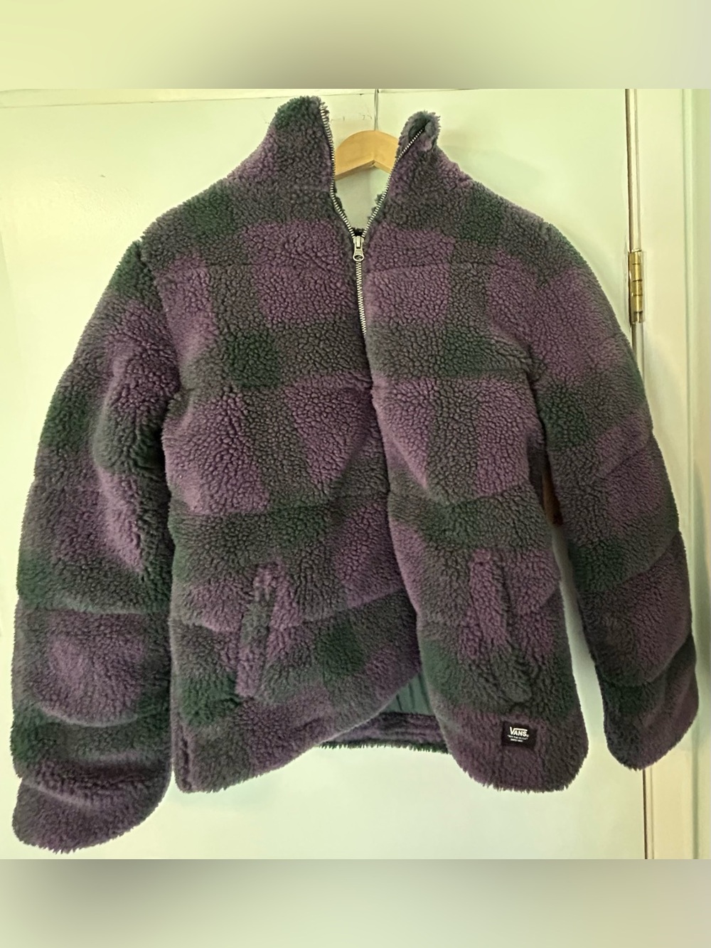 VANS Size Small Purple and Green Plaid Jacket New with Tags